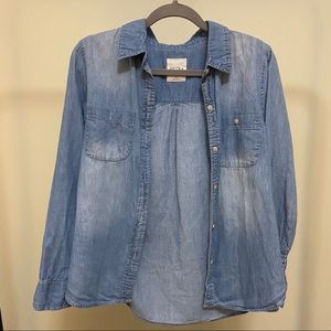 Long Sleeve Denim Button Down